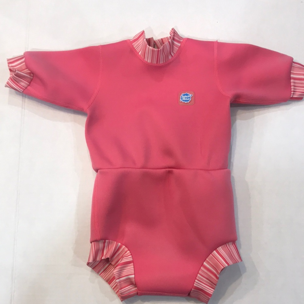 Girls Splash About Wet suit in pink. UPF 50+ sun protection. Size XL